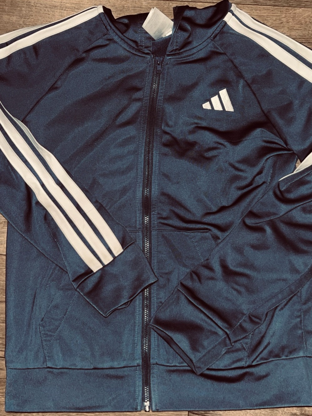 Blue Adidas Originals SST Track Jacket White Stripes Youth Medium 10/12